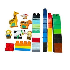 Mega Bloks Safari And Farm Animals With Building Blocks